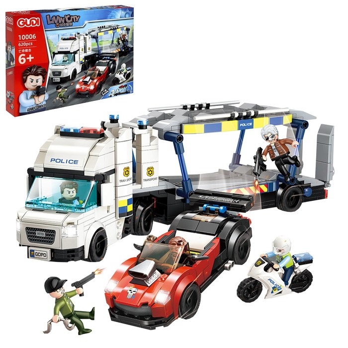 Конструктор Полиция &laquo;Автоугонщики&raquo;, 620 деталей