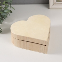 Шкатулка дерево под роспись "Сердце" крышка на магнитах 16х16х6 см Шкатулка дерево под роспись "Сердце" крышка на магнитах 16х16х6 см