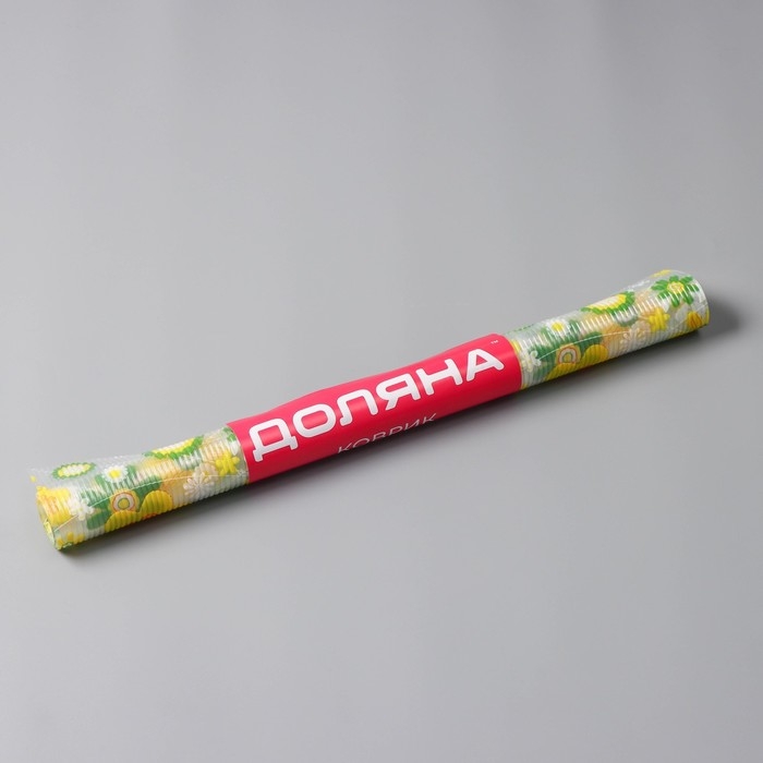 Коврик противоскользящий Доляна &laquo;Жёлтые цветы&raquo;, 45&times;100 см