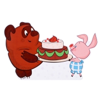 Набор для оформления "Персонажи из любимых мультфильмов" 7 деталей, А3 Набор для оформления "Персонажи из любимых мультфильмов" 7 деталей, А3