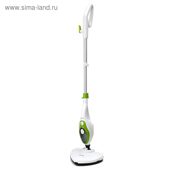 Паровая швабра Kitfort KT-1004-2, 1500 Вт, 350 мл, шнур 4.8 м, бело-зелёная Паровая швабра Kitfort KT-1004-2, 1500 Вт, 350 мл, шнур 4.8 м, бело-зелёная