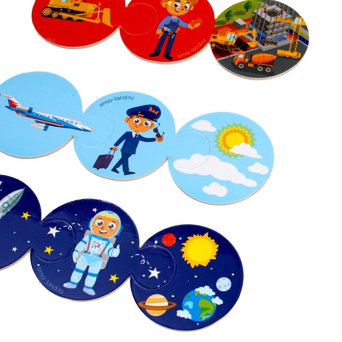 Пазлы логические 3 в 1 &laquo;Транспорт и профессии&raquo;