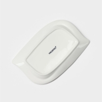 Блюдо фарфоровое Magistro &laquo;Либретто&raquo;, 14&times;9,5 см, цвет белый