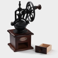 Кофемолка ручная Доляна «Мастер», 26×11×11 см, цвет тёмное дерево Кофемолка ручная Доляна «Мастер», 26×11×11 см, цвет тёмное дерево