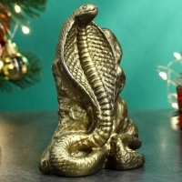 Новый год. Символ 2025. Фигура "Змея хрустальница" золото, 12х6см Новый год. Символ 2025. Фигура "Змея хрустальница" золото, 12х6см