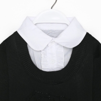 Джемпер-обманка для девочки, цвет чёрный, рост 158-164см Джемпер-обманка для девочки, цвет чёрный, рост 158-164см