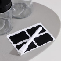 Набор баночек для ванной, 4 шт по 270 мл, стекло, цвет чёрный Набор баночек для ванной, 4 шт по 270 мл, стекло, цвет чёрный