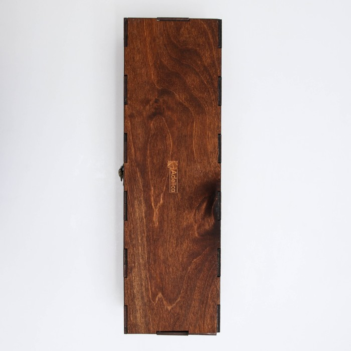 Ящик для вина Adelica &laquo;Тоскана&raquo;, 33,5&times;10&times;10,2 см, цвет тёмный шоколад