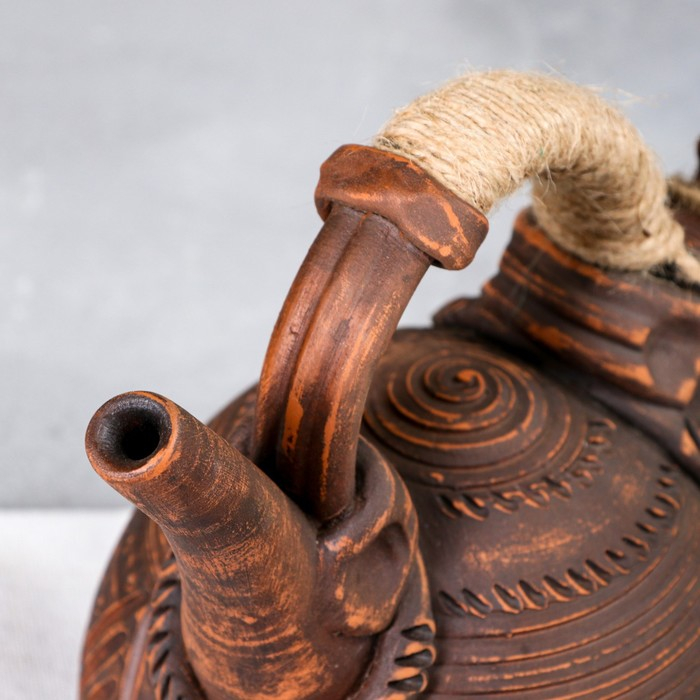 Чайник для заварки «Татарский», гончарный, красная глина, 800 мл Чайник для заварки «Татарский», гончарный, красная глина, 800 мл