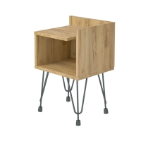 Тумба прикроватная Liverpool 35х35х48 см, дуб крафт золотой, чёрный