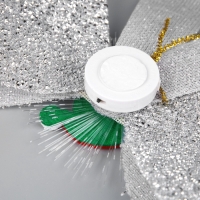 Световой бант "Снеговик бантик" 24x32 см, 1 LED, батарейки LR44x2 (в комплекте), мерцание, свечение мульти Световой бант "Снеговик бантик" 24x32 см, 1 LED, батарейки LR44x2 (в комплекте), мерцание, свечение мульти