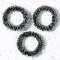 Декор &laquo;Новогодний венок&raquo;, набор 3 шт., размер 1 шт. &mdash; 6,5 см, цвет светло-зелёный