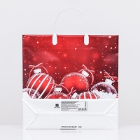 Новый год. Пакет "Красные игрушки", мягкий пластик, 30х30 120 мкм. Новый год. Пакет "Красные игрушки", мягкий пластик, 30х30 120 мкм.