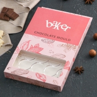 Форма для шоколада KONFINETTA «Симпл-димпл», 27,5×17,5×2,5 см, 3 ячейки 15,3×7,5×0,8 см, цвет прозрачный Форма для шоколада KONFINETTA «Симпл-димпл», 27,5×17,5×2,5 см, 3 ячейки 15,3×7,5×0,8 см, цвет прозрачный