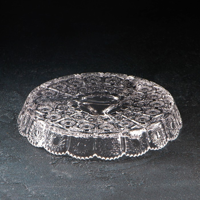 Менажница стеклянная круглая &laquo;Северная звезда&raquo;, 3 секции, d=20 см