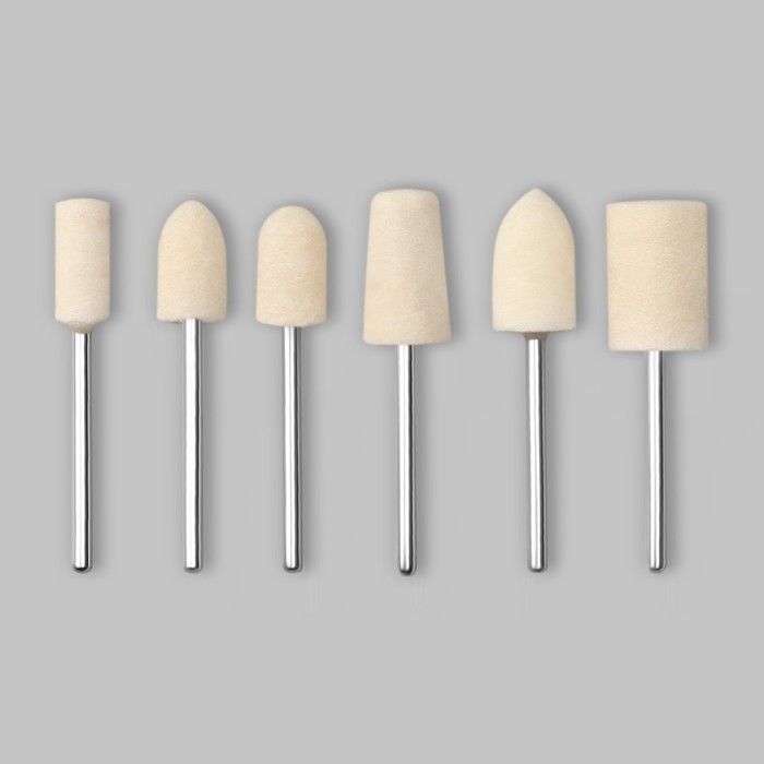 Фрезы войлочные для маникюра в пластиковом органайзере, 12 шт Фрезы войлочные для маникюра в пластиковом органайзере, 12 шт