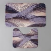 Набор ковриков для ванной и туалета Доляна &laquo;Саванна&raquo;, 2 шт: 50&times;80, 40&times;50 см