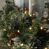 Гирлянда &laquo;Нить&raquo; 10 м, IP44, тёмная нить, 100 LED, свечение тёплое белое, 8 режимов, 220 В