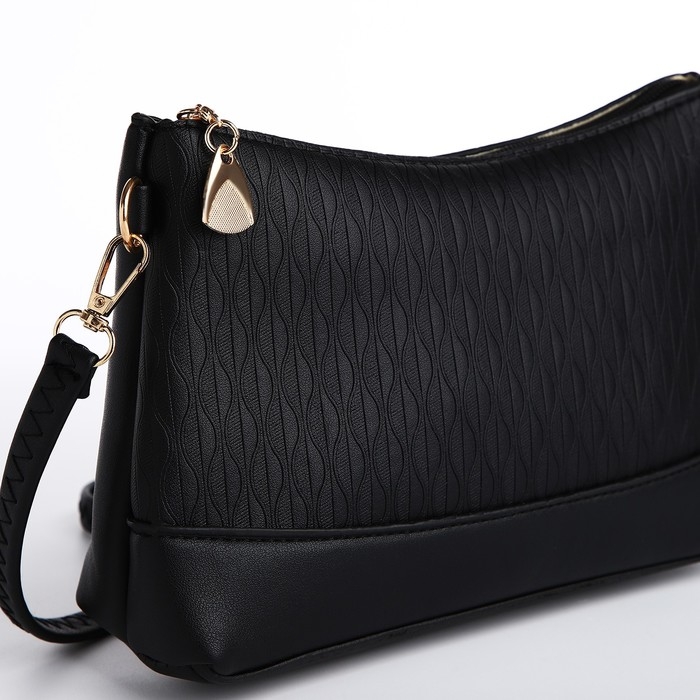 Сумка кросс-боди на молнии, цвет чёрный