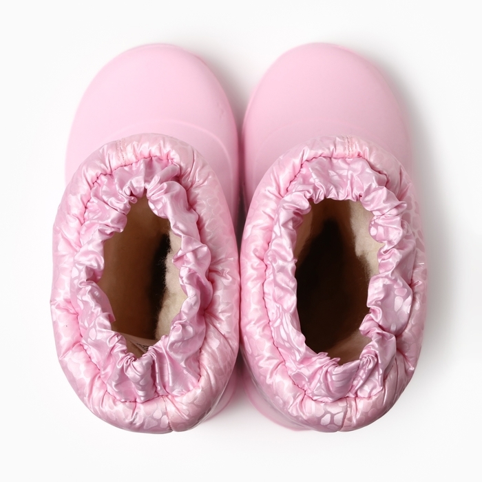 Сапоги детские из ЭВА с комбинированным верхом (камешки +розовый, 29)