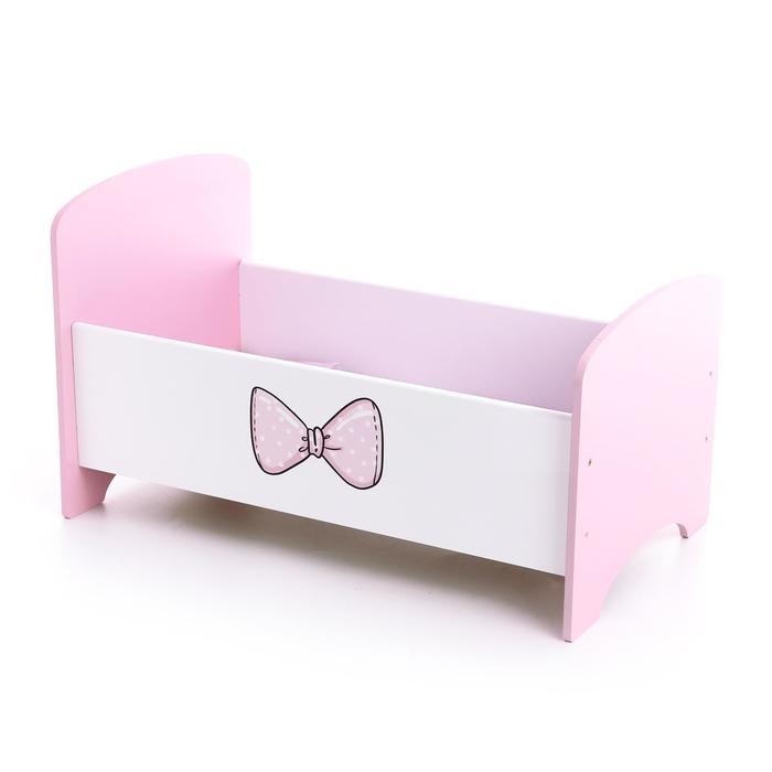 Кроватка классическая для кукол до 40 см «Бант» Кроватка классическая для кукол до 40 см «Бант»