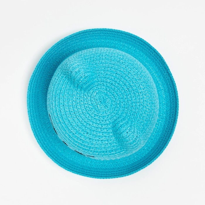 Шляпа для девочки MINAKU Шляпа для девочки MINAKU "Кошечка", цв. голубой, р-р 50