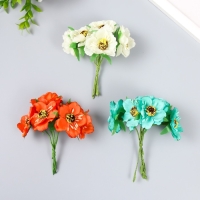 Декор для творчества "Бегония" (1 набор=1 букету) в букете 6 цветов d=3,7 см 10х3,5 см МИКС Декор для творчества "Бегония" (1 набор=1 букету) в букете 6 цветов d=3,7 см 10х3,5 см МИКС