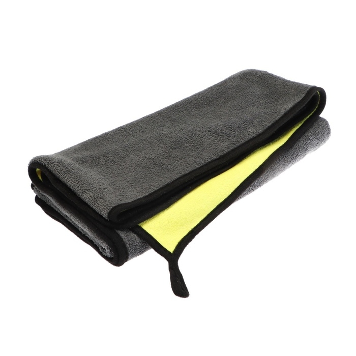 Тряпка для мытья авто, CARTAGE, микрофибра, 400 г/м&sup2;, 60&times;160 cм, желто-серая