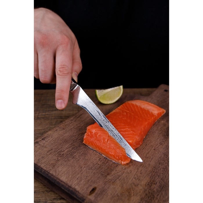 Нож обвалочный Magistro &laquo;Ортего&raquo;, длина лезвия 14,5 см, дамасская сталь AUS-10