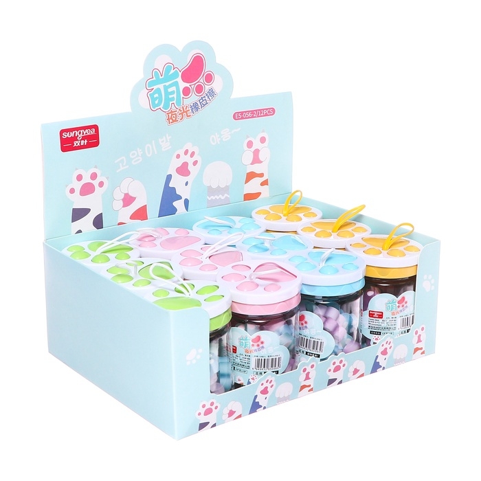 Набор ластиков фигурных 18 штук в пластиковой коробке МИКС Лапки Набор ластиков фигурных 18 штук в пластиковой коробке МИКС Лапки