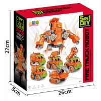 Конструктор винтовой &laquo;Робот пожарный&raquo;, 5 в 1