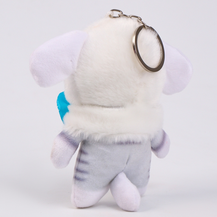 Мягкая игрушка &laquo;Котик в шапочке зайки&raquo; на брелоке, 12 см
