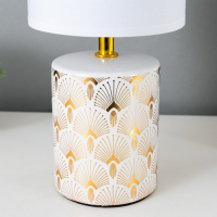 Настольная лампа 16562/1WT E14 40Вт бело-золотой 13х13х27 см Настольная лампа 16562/1WT E14 40Вт бело-золотой 13х13х27 см