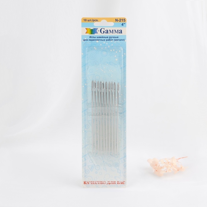 Иглы для переплётных работ, d = 1,83 мм, 10 см, 10 шт, N-215 Иглы для переплётных работ, d = 1,83 мм, 10 см, 10 шт, N-215