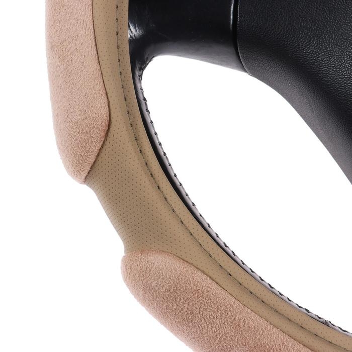 Оплётка TORSO, анатомическая, 6 подушек, велюр, размер 38 см, бежевый