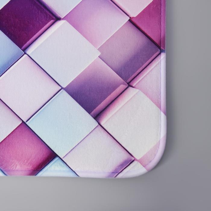 Набор ковриков для ванной и туалета Доляна &laquo;Мозаика&raquo;, 2 шт: 40&times;50, 50&times;80 см