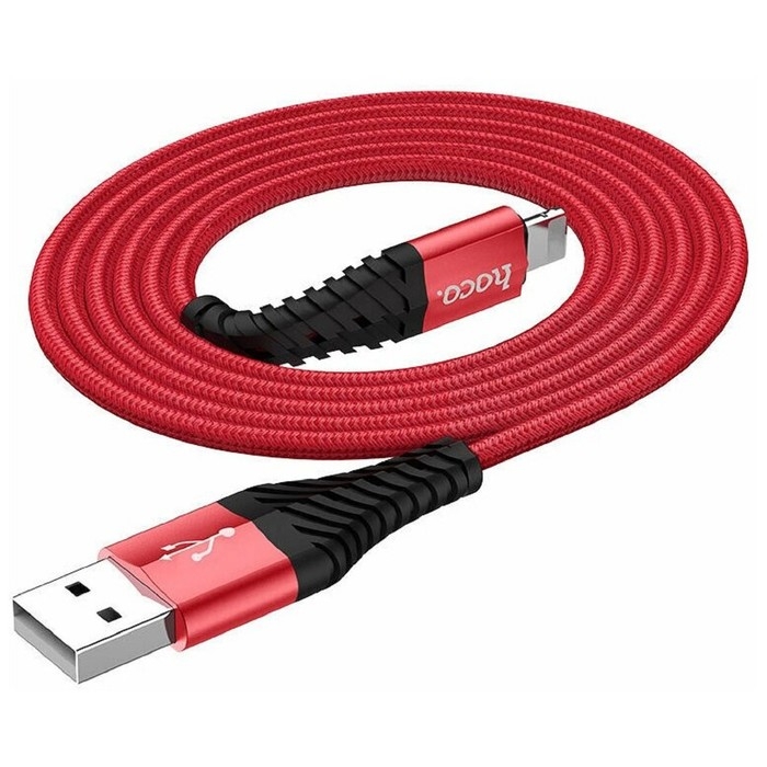 Кабель Hoco X38, USB - Type-C, 3 A, 1 м, нейлон, красный Кабель Hoco X38, USB - Type-C, 3 A, 1 м, нейлон, красный