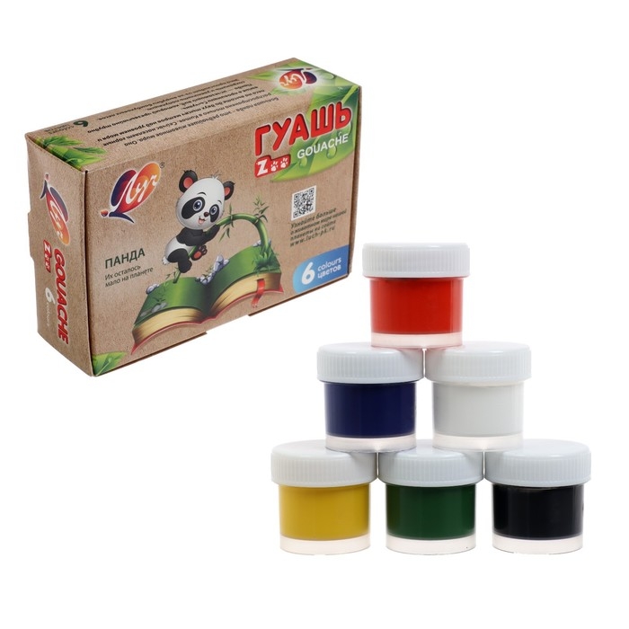Гуашь 6 цветов х 15 мл ZOO Гуашь 6 цветов х 15 мл ZOO