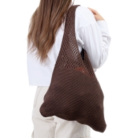 Авоська 38 х 62 см, ручка 22 см, клетка 0.5 см, коричневая