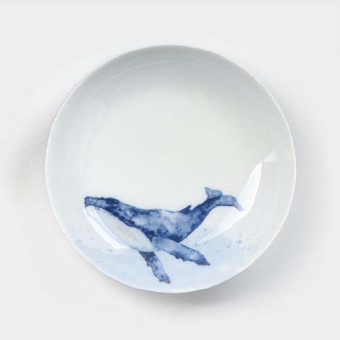 Тарелка фарфоровая глубокая «Океан. Кит», 700 мл, d=20,5 см Тарелка фарфоровая глубокая «Океан. Кит», 700 мл, d=20,5 см