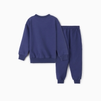 Комплект для девочки (джемпер, брюки), цвет тёмно-синий, рост 116 см