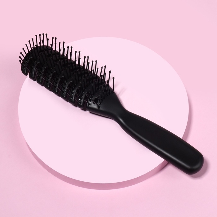 Расчёска массажная, вентилируемая, 4,5 × 21 см, цвет чёрный Расчёска массажная, вентилируемая, 4,5 × 21 см, цвет чёрный