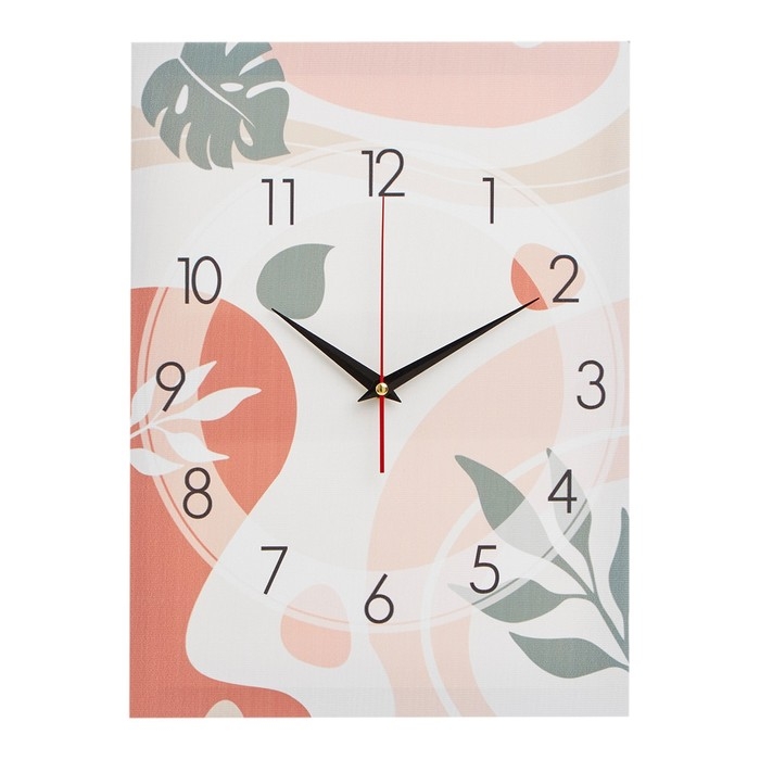 Часы-картина настенные Часы-картина настенные "Абстракция. Лист", плавный ход, 30х 40 см