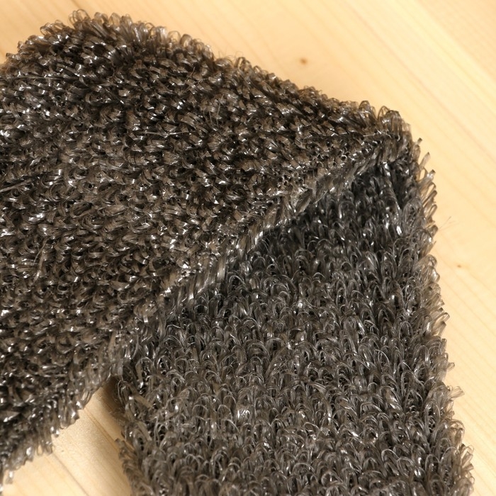 Мочалка банная мужская с ручками Мочалка банная мужская с ручками "Пояс" черная (36 см без ручек)