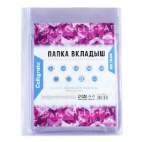 Файл-вкладыш А4, 180 мкм, Calligrata, ПВХ, усиленный, с расширением и клапаном. матовый, 5 штук Файл-вкладыш А4, 180 мкм, Calligrata, ПВХ, усиленный, с расширением и клапаном. матовый, 5 штук