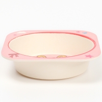 Набор бамбуковой посуды &laquo;Бабочка&raquo;, 5 предметов: тарелка, миска, стакан, вилка, ложка