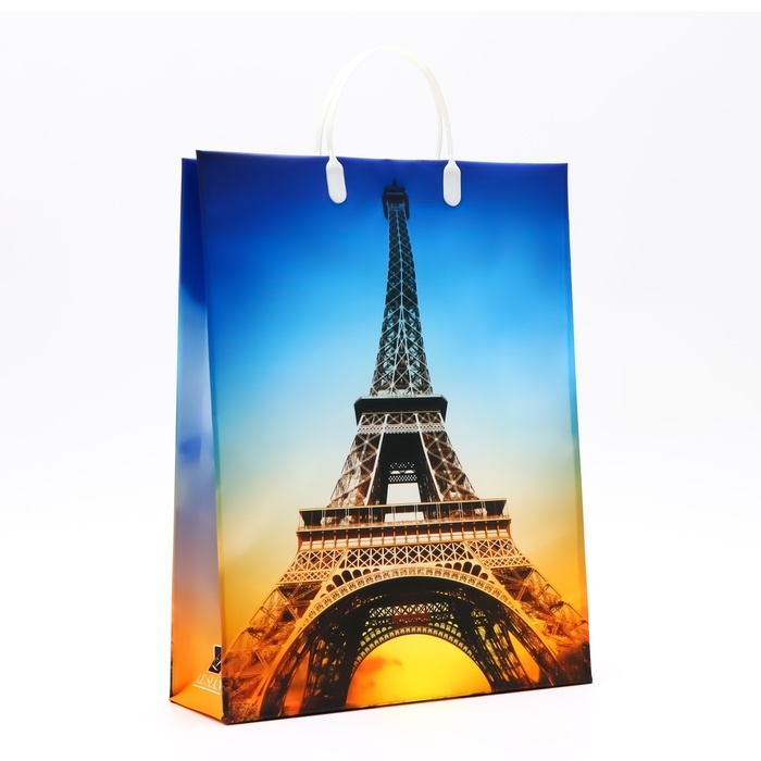 Пакет Пакет "Закат в Париже", мягкий пластик, 41x 32 см