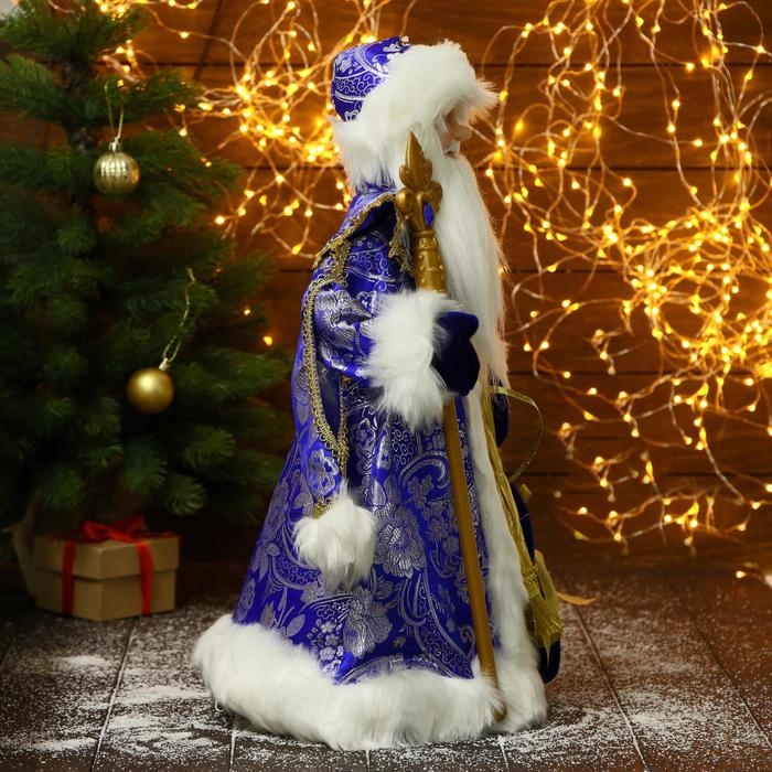 Дед Мороз Дед Мороз "В синей шубе, с посохом и мешком" 26х50 см