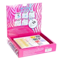 Грим для лица и тела, 8 карандашей, 8 цветов + 2 аппликатора, тату, трафареты &laquo;Модница&raquo;