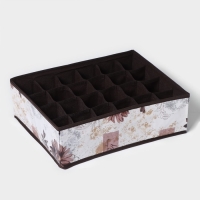 Органайзер для хранения белья Доляна «Астра», 16 ячеек, 36×28×12 см, цвет МИКС Органайзер для хранения белья Доляна «Астра», 16 ячеек, 36×28×12 см, цвет МИКС